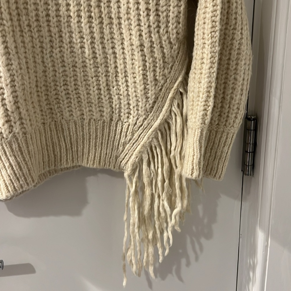 Mango Chunky Knit Fringe Sweater - Picture 2 of 4